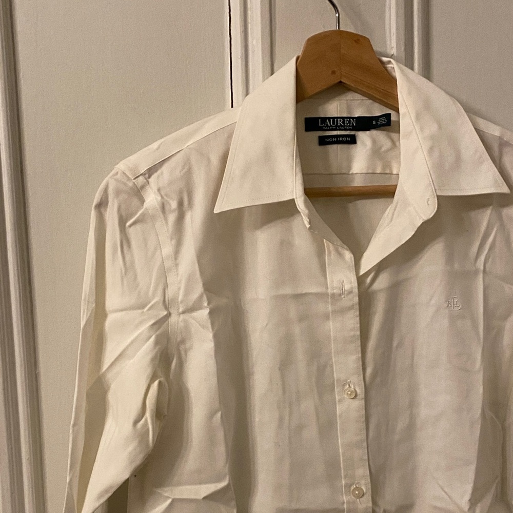 Ralph Lauren Black Label Cream Button Down Shirt